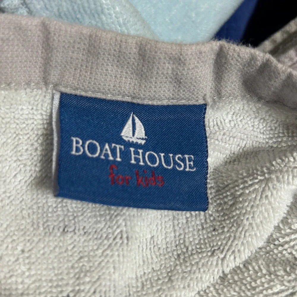 Boathouse For Kids Construction Theme Hooded Bath Towel‎ Poncho Work Zone Trucks